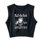 I Don't Care Sleeveless Crop Top