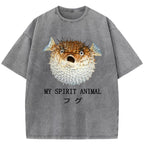 Grumpy Pufferfish Washed T-Shirt