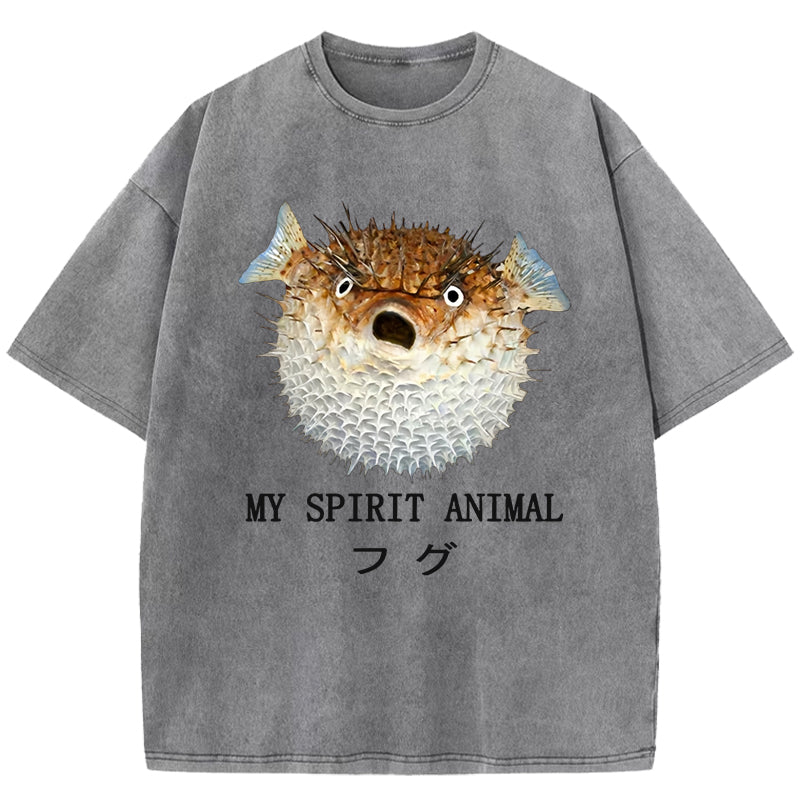 Grumpy Pufferfish Washed T-Shirt