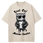 Cool Cat Meow-Tastic Washed T-Shirt