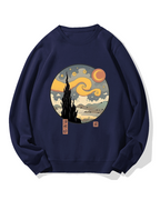 Ukiyo-e Painting Cotton Sweatshirt