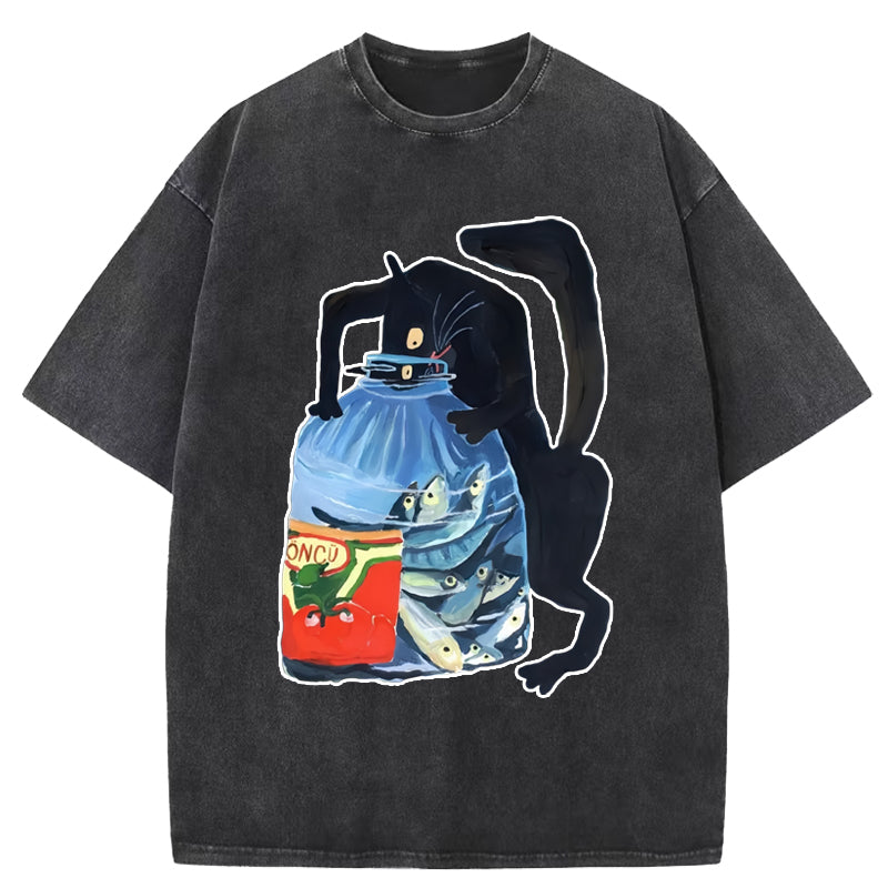 Want To Eat Fish Washed T-Shirt