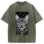Hypnotic Cat Washed T-Shirt