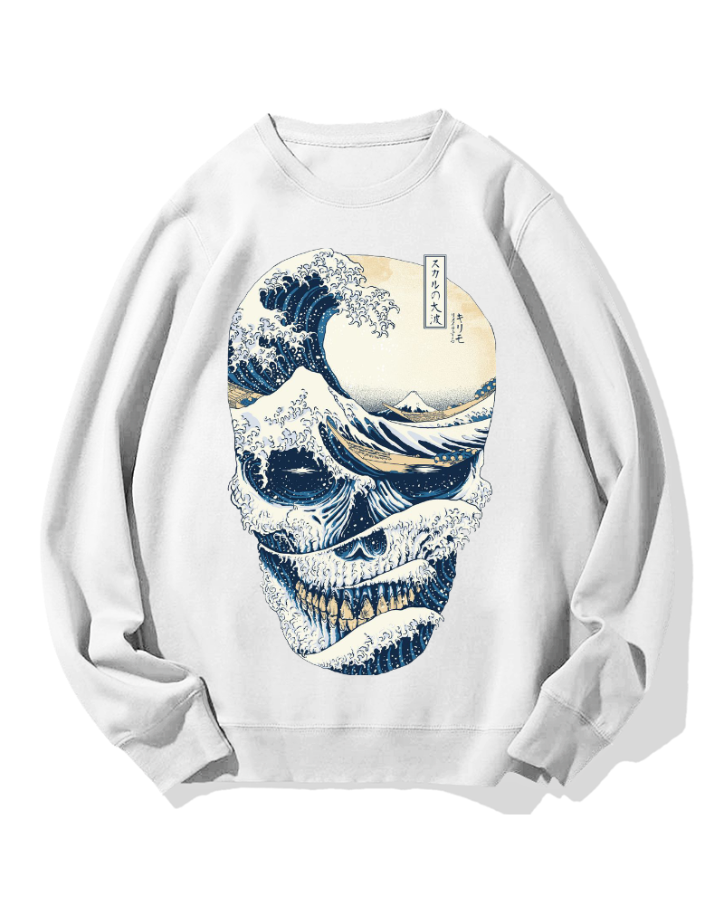 Wave Skeleton Cotton Sweatshirt