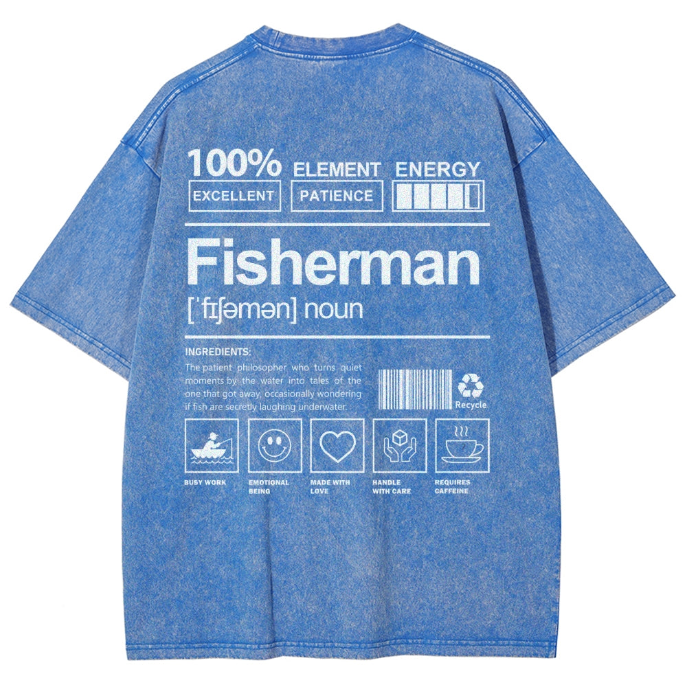 Fisherman Unisex Fit Washed T-Shirt