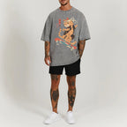 Skate Cat Washed Vintage Short Sleeves T-Shirt