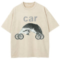 Cat Car Washed T-Shirt