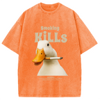Goose Smoking Funny Meme  Washed T-Shirt