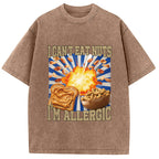 Allergy Nut Intolerance Washed T-Shirt