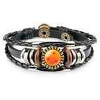 Japanese Anime Dragon Ball Peripheral Accessories Dragon Ball Hand-Woven Time Gem Cowhide Bracelet