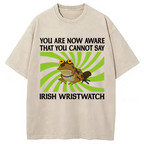 Unisex Irish Wristwatch Printed Washed Tee
