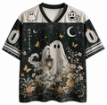 Dark Vintage Halloween Lantern Ghost Floral Moon Jersey Shirts
