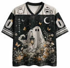 Dark Vintage Halloween Lantern Ghost Floral Moon Jersey Shirts
