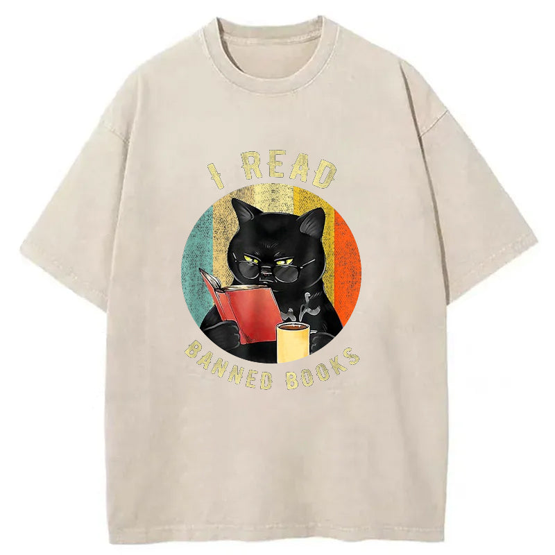 I Read Banned Books Washed T-Shirt
