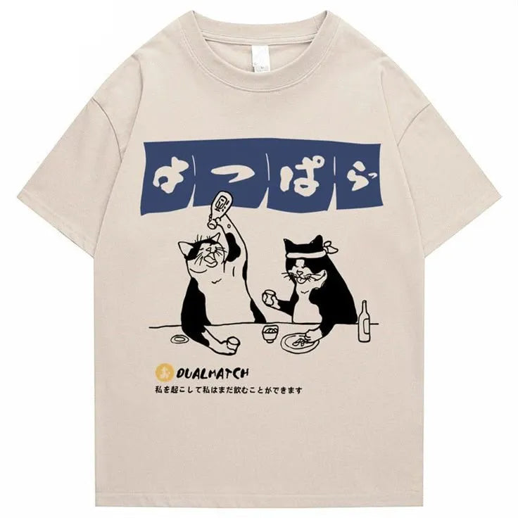 Cats Drink Beer Washed Tee
