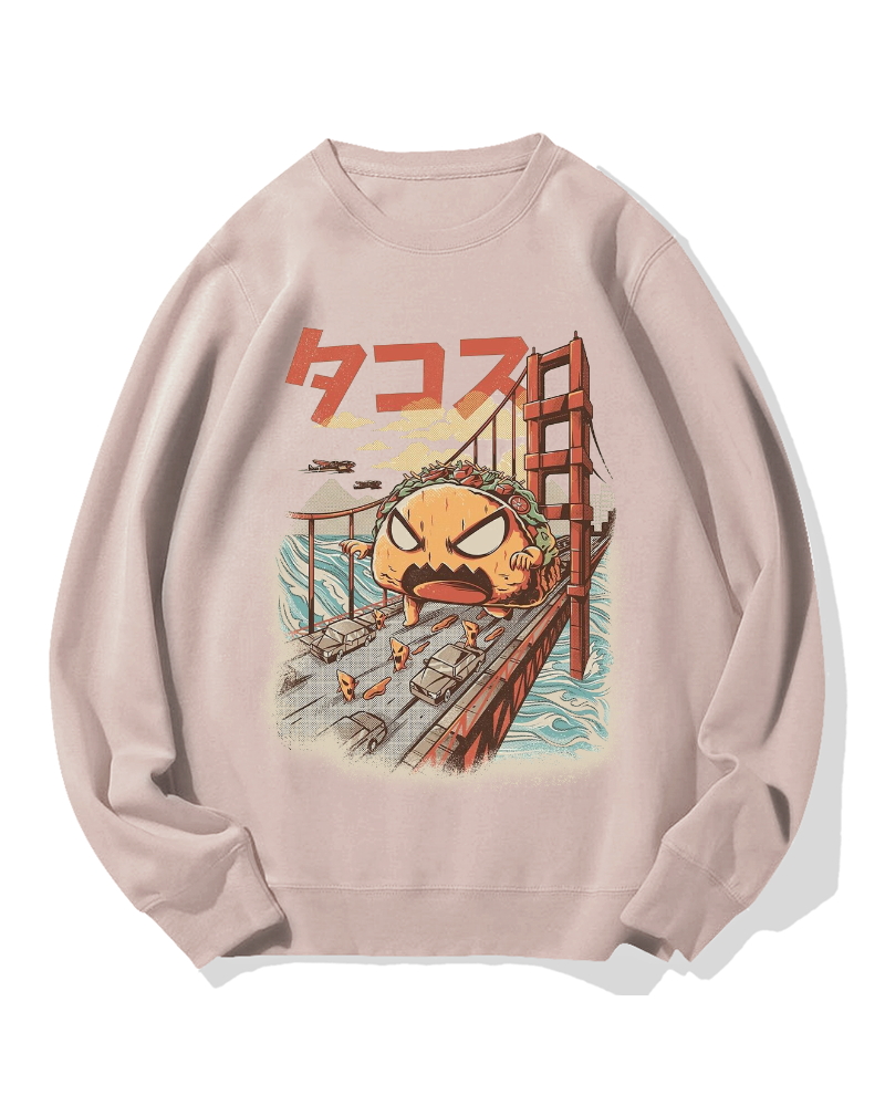 Taco Monster Cotton Sweatshirt