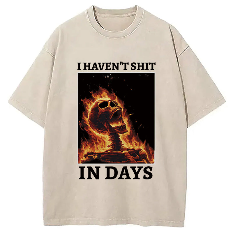 I Haven't Shit in Days Washed T-Shirt