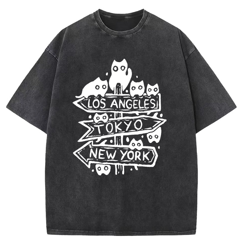 LA&TK&NY Washed T-Shirt