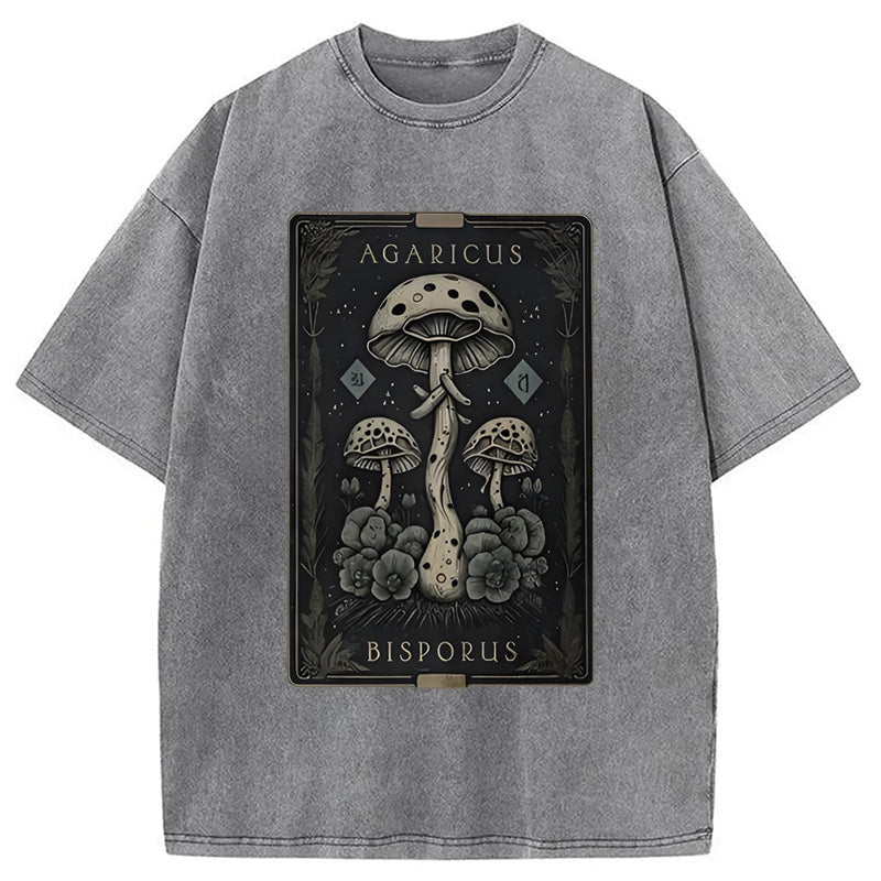 Mushroom Forest Vintage Tarot Washed T-Shirt