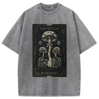 Mushroom Forest Vintage Tarot Washed T-Shirt