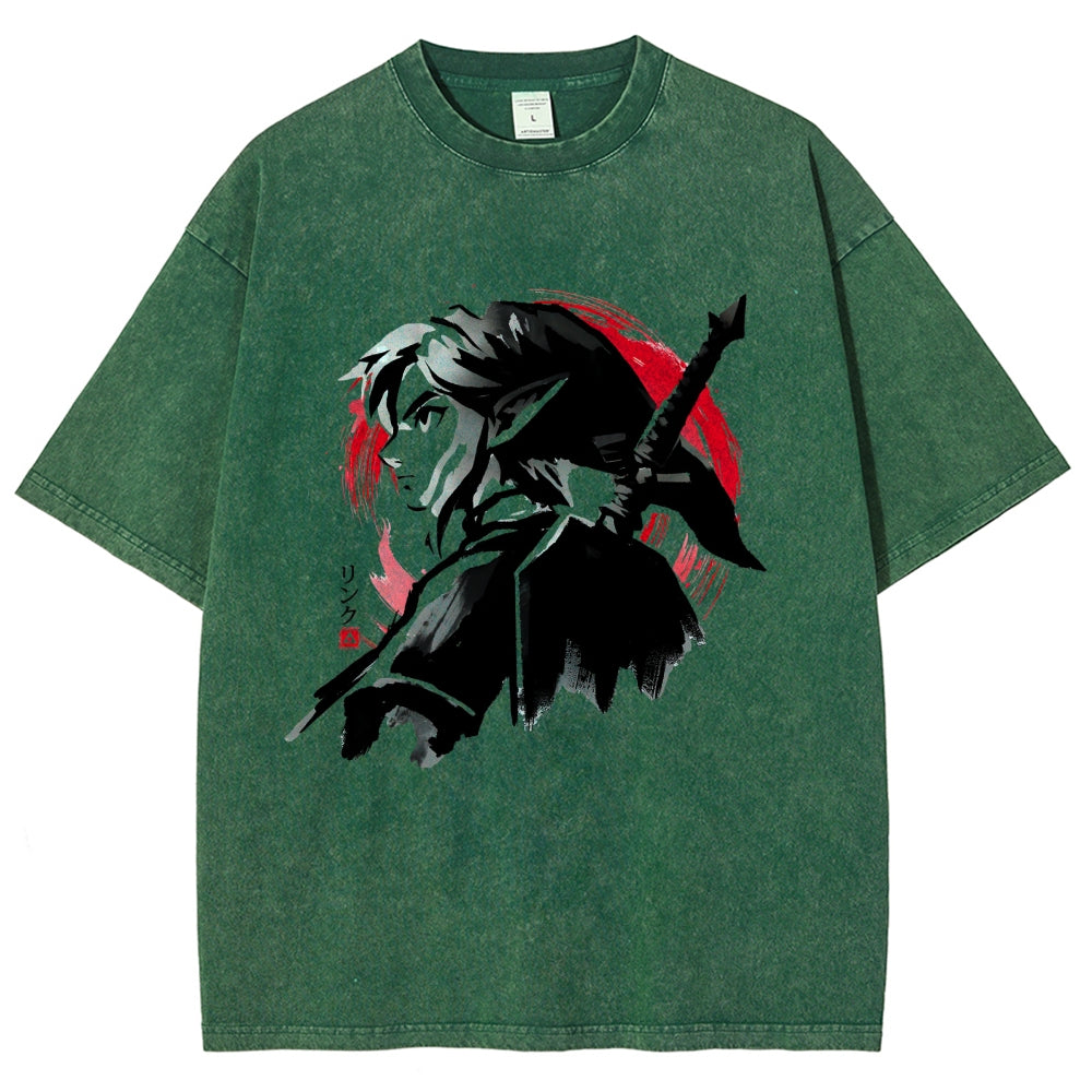Sumi-E Swordsman Vintage Washed T-shirt