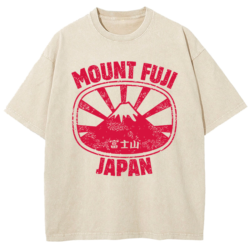 Mount Fuji Japan Washed T-Shirt