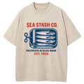 Funny Vintage Sardine Can Washed T-Shirt