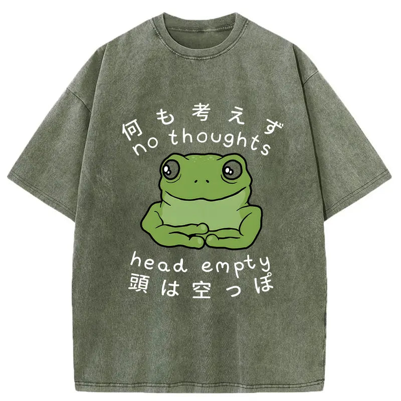 Head Empty Frog Washed Vintage T-Shirt