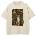 Cats & Flowers Washed T-Shirt