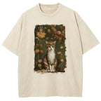 Cats & Flowers Washed T-Shirt