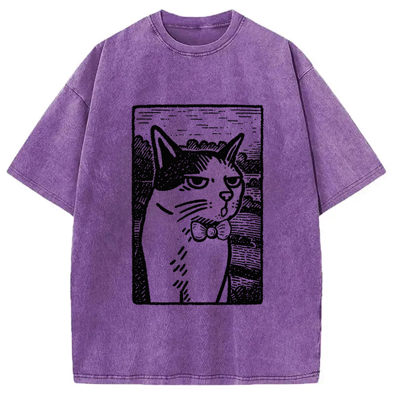 Cat's Hateful Eyes Washed T-Shirt