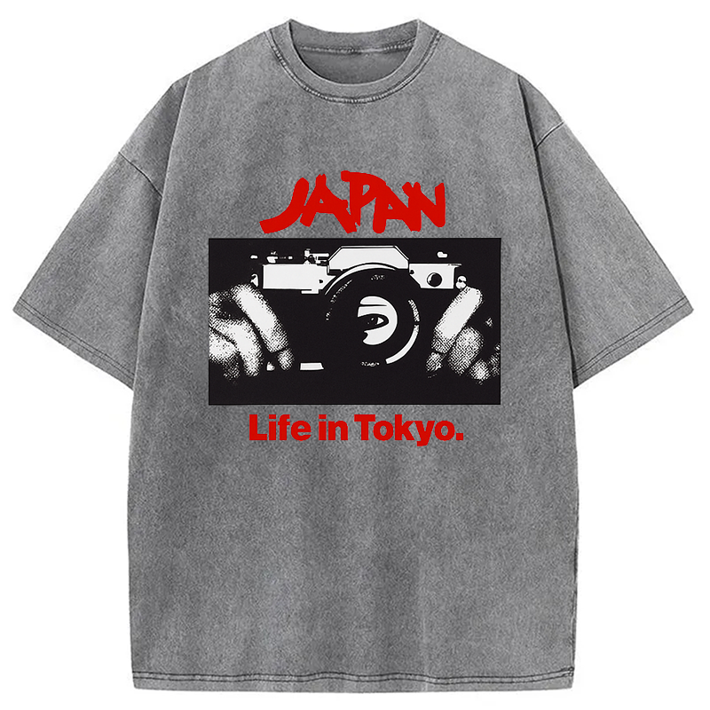 Japan Life in Tokyo Sylvian Synth Washed T-Shirt