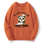 Lucky Panda Cotton Pullover Sweatshirt