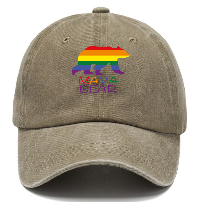LGBT Pride Mama Bear Washed Cap