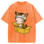 Cat Please Dont Throw Nara Washed T-Shirt