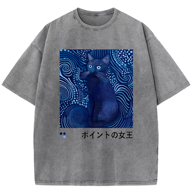 Cat Vintage Washed T-Shirt
