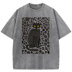 Cat Vintage Washed T-Shirt