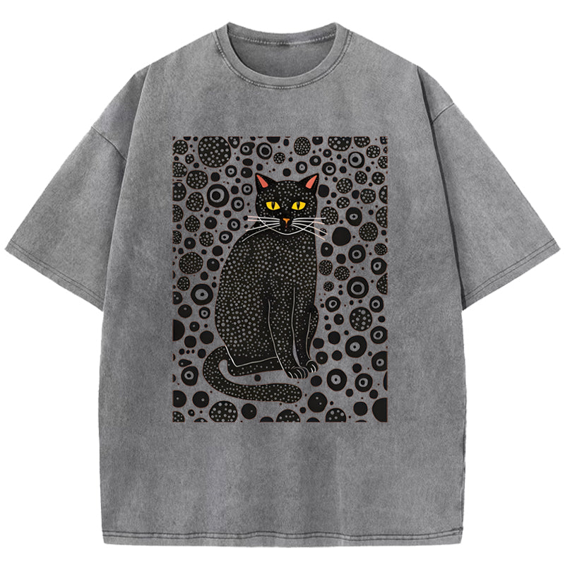 Cat Vintage Washed T-Shirt