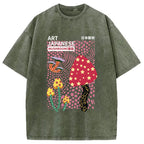 Japanese Art Mushroom Vintage Washed T-Shirt