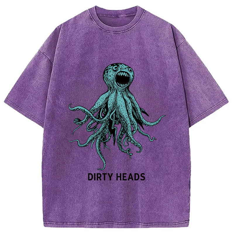 Dirty Heads Blue Octopus Washed T-Shirt