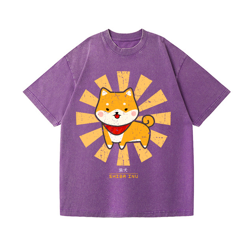 Shiba Inu Vintage Wash Japanese Design T-Shirt