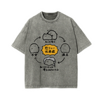 Cat Vintage Wash Japanese Design T-Shirt
