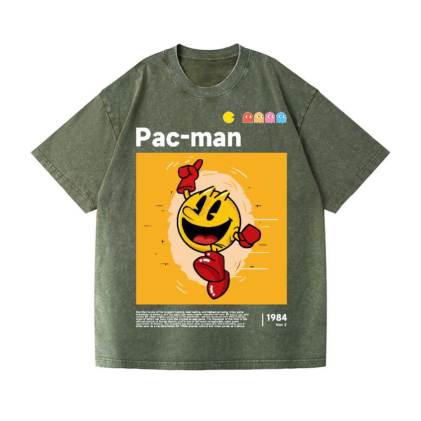 Pacman Vintage Wash Japanese Design T-Shirt