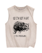 Possum Vintage Distressed Washed Tank Top