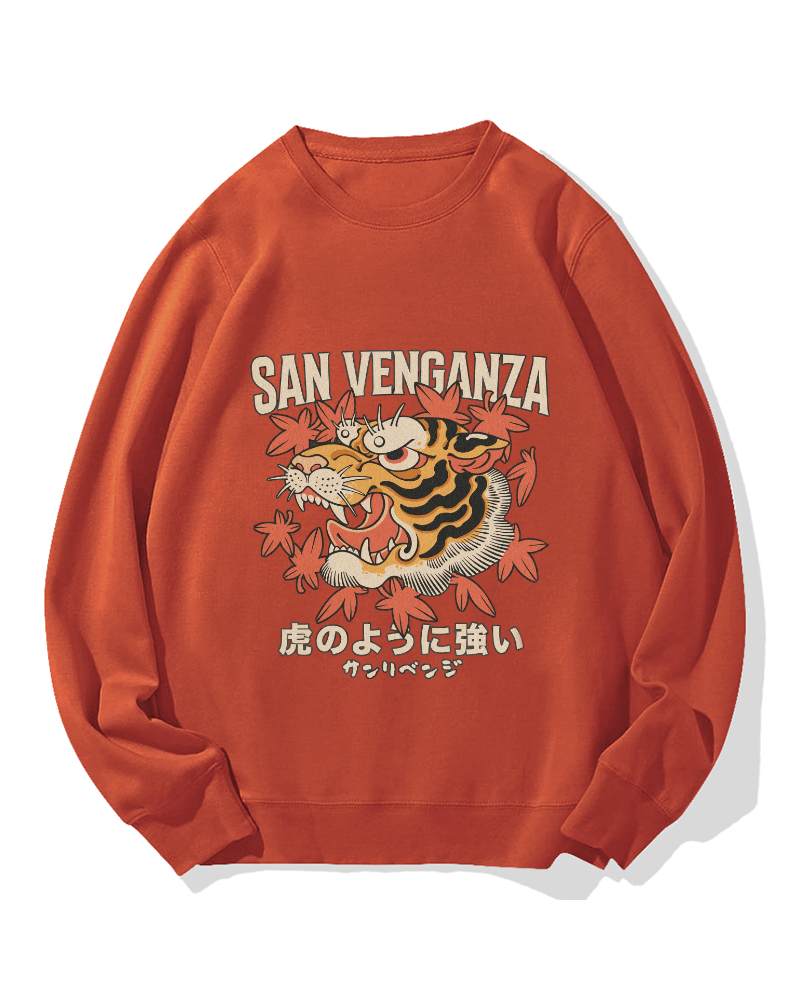 Japanese Ukiyo-eTiger Cotton Sweatshirt