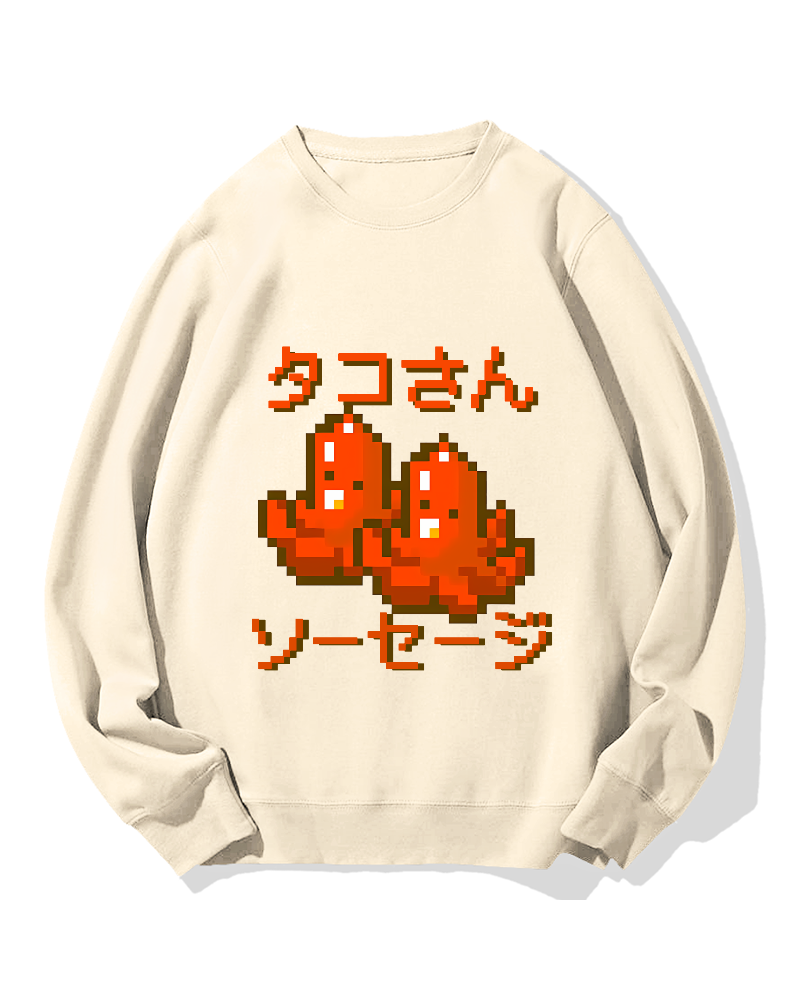 Octopus Sausages Cotton Sweatshirt