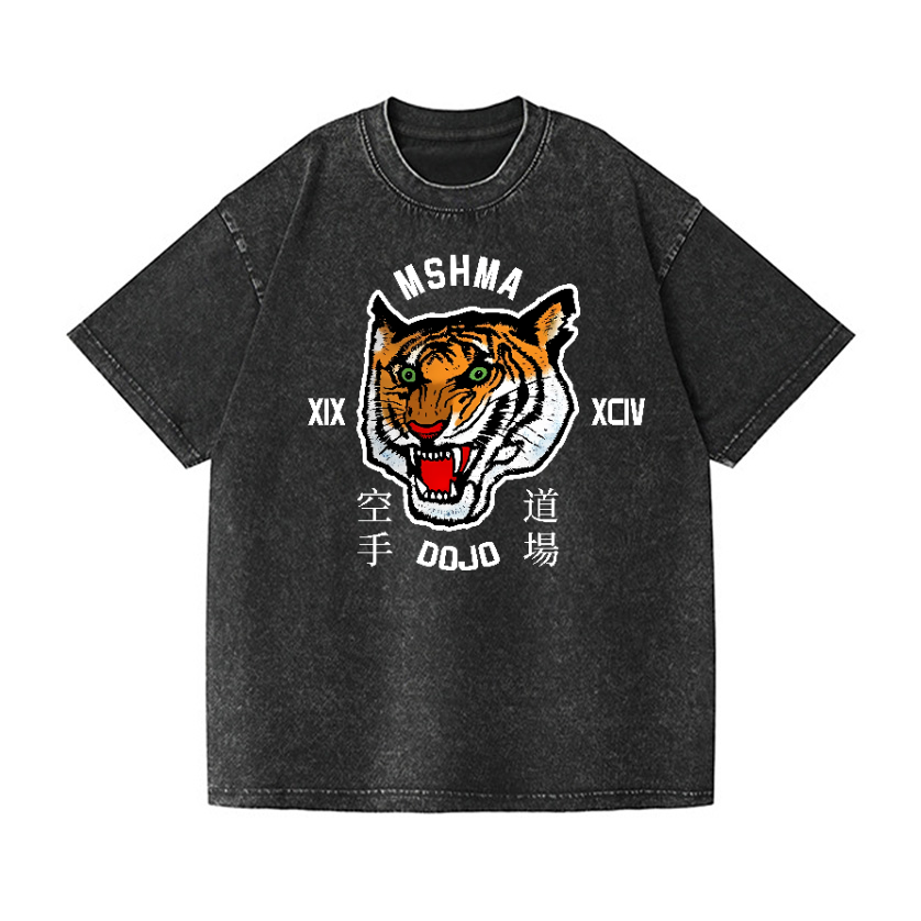 Mshma Dojo Tiger Vintage Wash Japanese Design T-Shirt