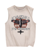 Kyūshū J7W Shinden Vintage Distressed Washed Tank Top