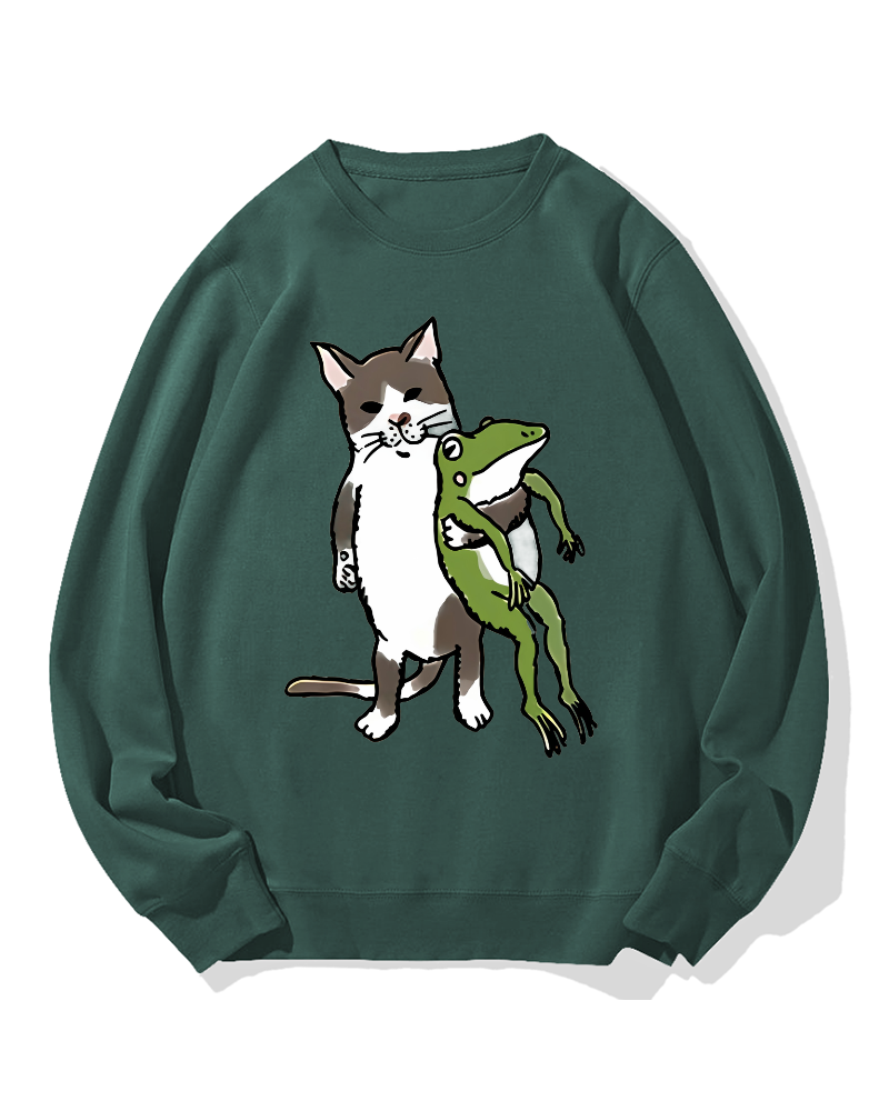 Cat&Frog Cotton Sweatshirt