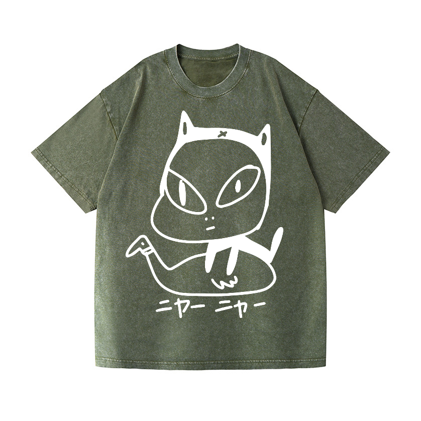 Yoshitomo Nara Vintage Wash Japanese Design T-Shirt